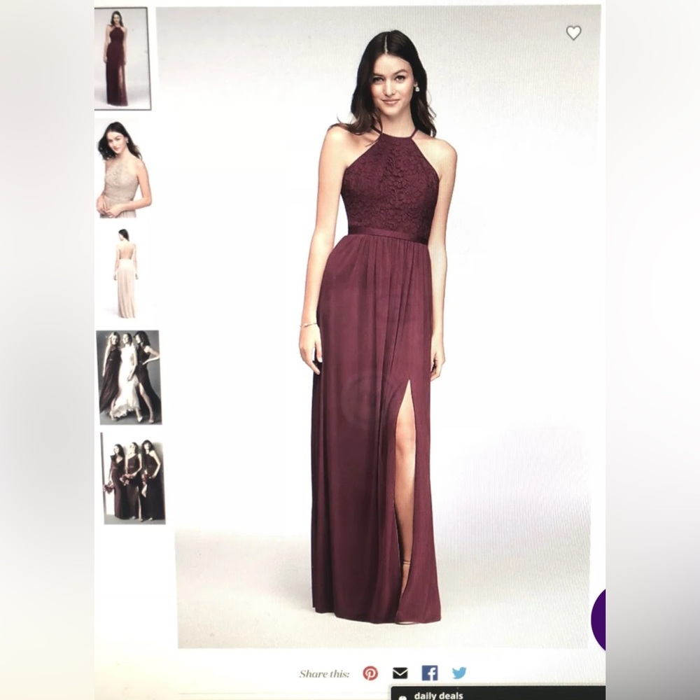 David’s Bridal Bridesmaid Dress (Quartz) - Picture 1 of 3